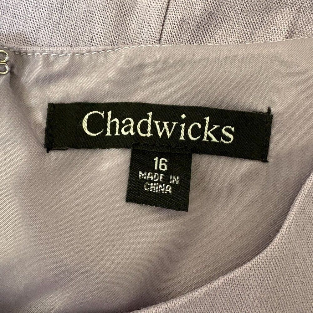 Chadwicks Linen Dress Purple Sleeveless Size 16 - Picture 6 of 7
